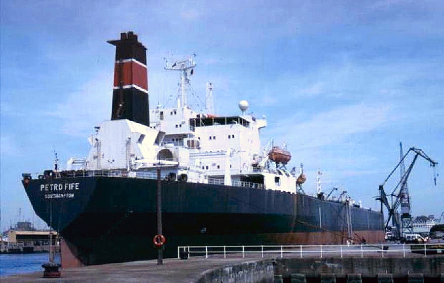SLXY038 Petro Fife UK Oil Tanker built 1977 ex Esso Fife Colour Slide 
